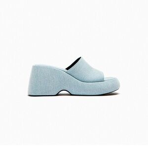 Zara Light Blue Women's Mules
